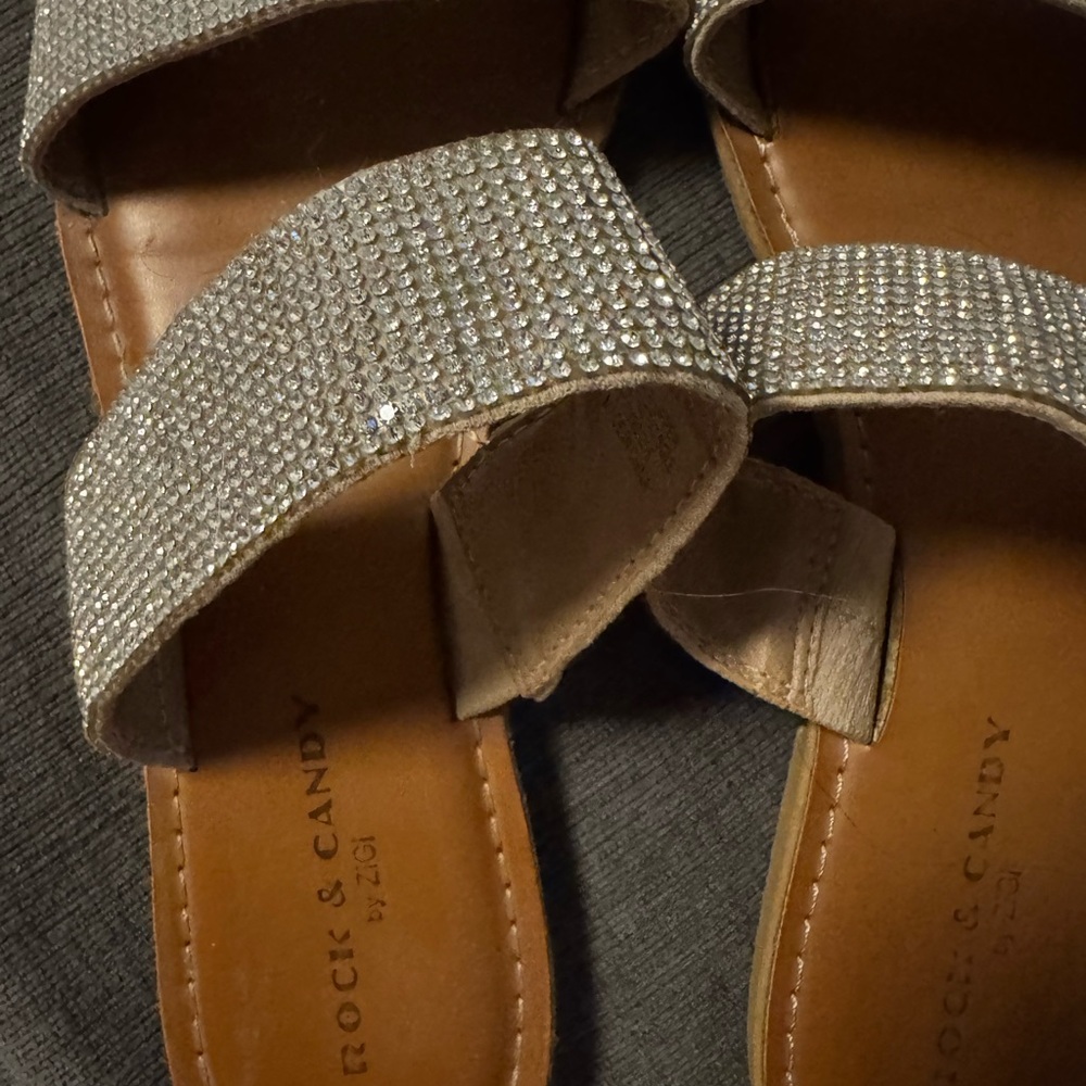 Rock & Candy Women's Silver Sandals - Picture 2 of 6